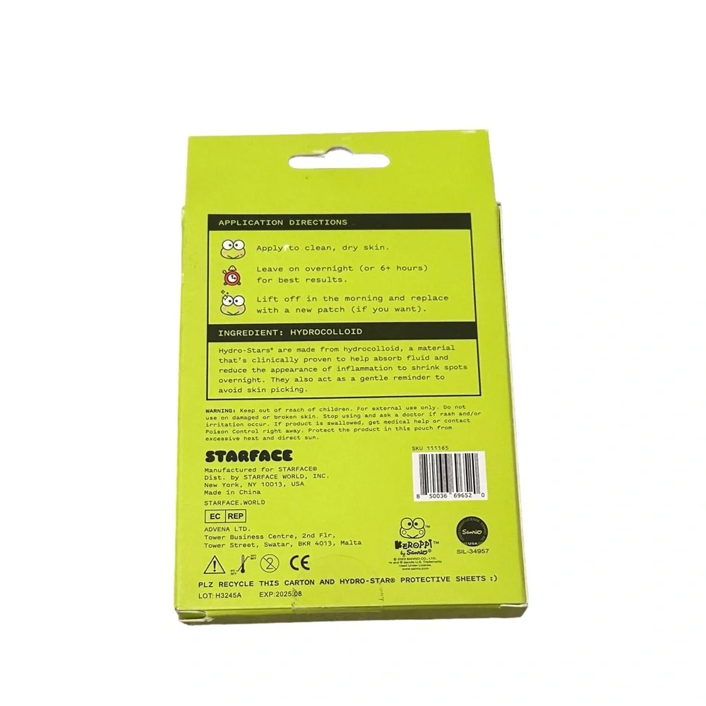 Keroppi x Starface Hydro-Star Refills Hydrocolloid Pimple Patches 32Ct NEW